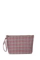 La Matilda - Large textile pouch makeup bag Gingham Rojo-Negro M115-98