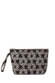 La Matilda - Large textile pouch makeup bag Marrón Hilo Plata M115-101