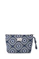 La Matilda - Grande Pochette trousse maquillage textile Flor Azul Marino M115-103