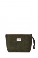 La Matilda - Grande Pochette trousse maquillage textile M115-FE-VERT