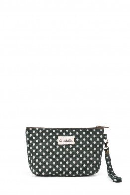 La Matilda - Pochette trousse maquillage textile Verde Lunares M101-94