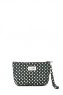 La Matilda - textile pouch makeup bag Verde Lunares M101-94