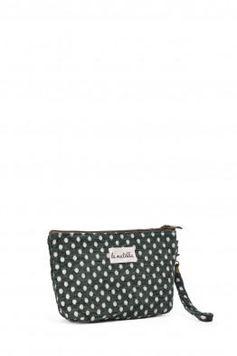 La Matilda - Pochette trousse maquillage textile Verde Lunares M101-94
