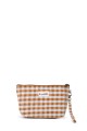 La Matilda - Pochette trousse maquillage textile Gingham Mostaza M101-96