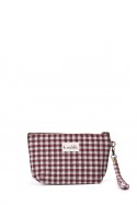 La Matilda - Pochette trousse maquillage textile Gingham Rojo-Negro M101-98
