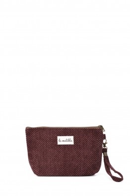 La Matilda - textile pouch makeup bag Espiga Marrón M101-100