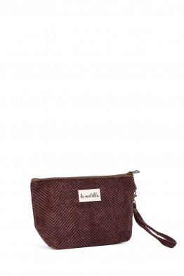 La Matilda - textile pouch makeup bag Espiga Marrón M101-100