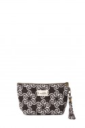 La Matilda - Pochette trousse maquillage textile Marrón Hilo Plata M101-101