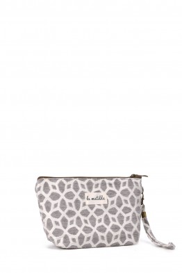 La Matilda - Pochette trousse maquillage textile Gris Hilo Plata M101-102