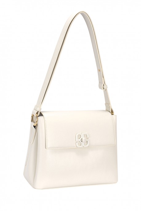 CM8402 Sac épaule à rabat David Jones : couleur:Cr&egrave;me de coco (Coconut cream)