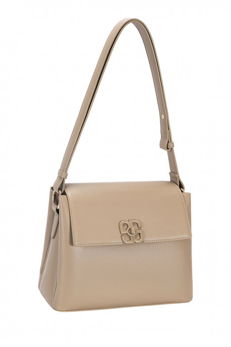 CM8402 Sac épaule à rabat David Jones : couleur:SIMPLY TAUPE