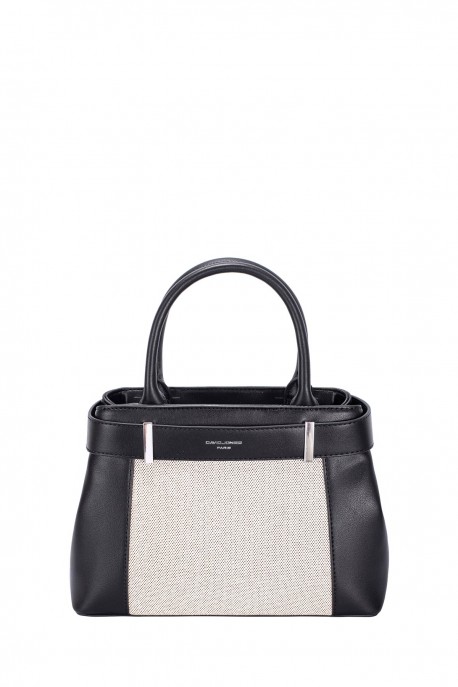 CM8436 Sac à main trapèze évasé David Jones : couleur:Noir (Black)