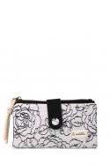 La Matilda - Portefeuille porte-monnaie en coton Rosa Negra M123-89