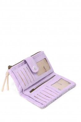 La Matilda - Portefeuille porte-monnaie en coton Rosa Violeta M123-90
