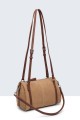20034-BV Sac Bandoulière Polochon effet nubuck