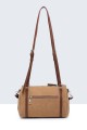 20034-BV Sac Bandoulière Polochon effet nubuck
