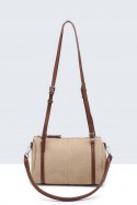 20034-BV Sac Bandoulière Polochon effet nubuck