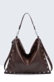 28953-BV Studded hobo shoulder bag