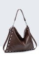28953-BV Studded hobo shoulder bag