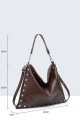 28953-BV Studded hobo shoulder bag