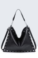 28953-BV Studded hobo shoulder bag
