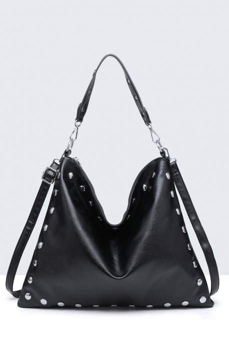 28953-BV Sac épaule hobo Clouté