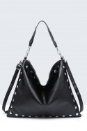 28953-BV Studded hobo shoulder bag