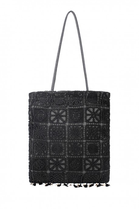 CM8478 David Jones Braided Tote Shoulder Bag