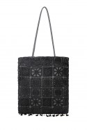 CM8478 David Jones Braided Tote Shoulder Bag
