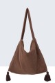 S9528-3-BV Bohemian-style linen shoulder hobo bag with sequins
