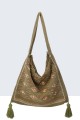 S9528-3-BV Bohemian-style linen shoulder hobo bag with sequins