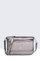 11021-BV Metallic croco shoulder bag