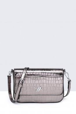 11021-BV Metallic croco shoulder bag
