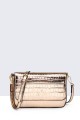 11021-BV Metallic croco shoulder bag