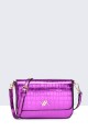 11021-BV Metallic croco shoulder bag