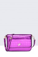 11021-BV Metallic croco shoulder bag