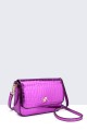 11021-BV Metallic croco shoulder bag