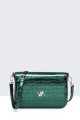 11021-BV Metallic croco shoulder bag