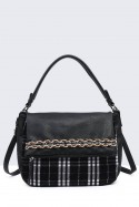 Synthetic handbag with flap 5137-BV