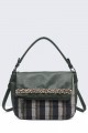 Synthetic handbag with flap 5137-BV