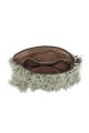 28565-BV Sac Pochette Bandoulière à plume paillette