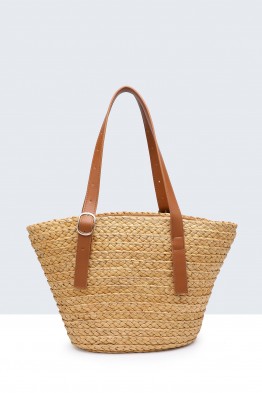 9228-BV Woven plant basket handbag
