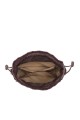 H250110-BV Leather bucket bag with studded armour design
