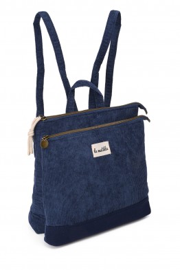 M125-2-82 La Matilda Backpack double pochet Pana Azulón
