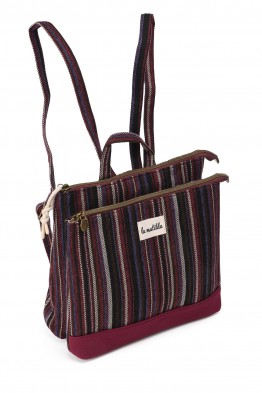 M125-2-86 La Matilda Backpack double pochet Linea Fuego