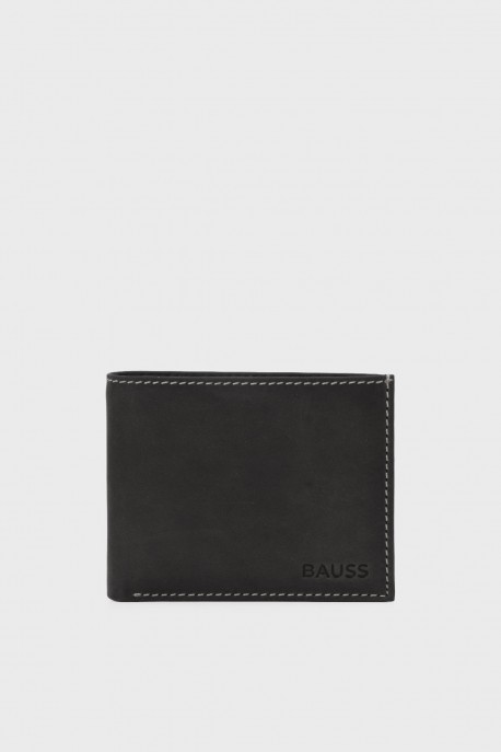 BAUSS® - B429AV leather wallet - With protection RFID : colour:Grey