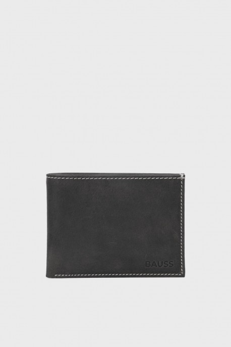 B415AV Portefeuille en cuir BAUSS® AVENTURA - Avec protection RFID : couleur:Gris (Grey)