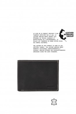 B296AV Portefeuille en cuir BAUSS® AVENTURA - Avec protection RFID