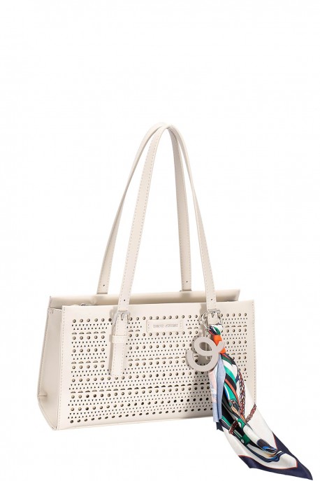 CM8417 David Jones Perforated Pattern Duffel Shoulder Bag