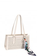 CM8417 David Jones Perforated Pattern Duffel Shoulder Bag